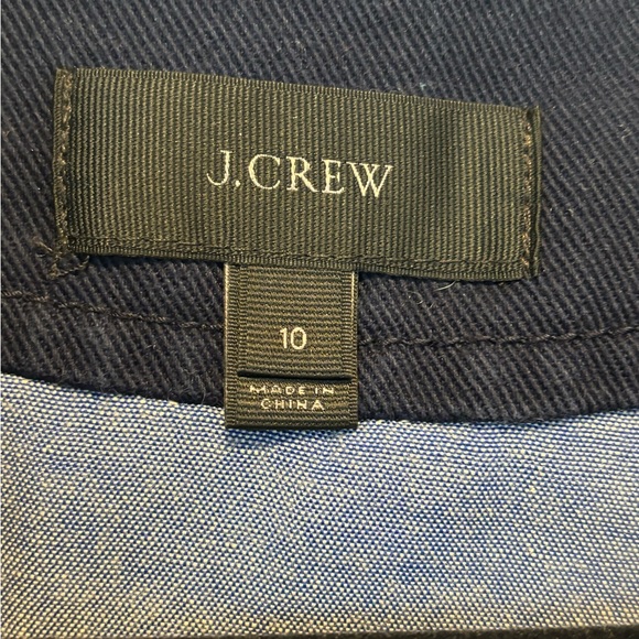 J. Crew Dark Blue Pea Coat with White Buttons - Picture 5 of 6